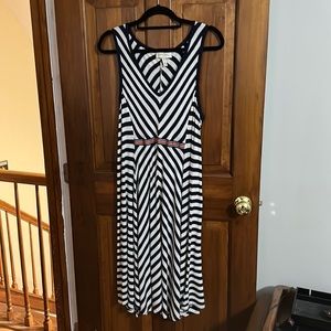 Striped Jessica Simpson maternity dress